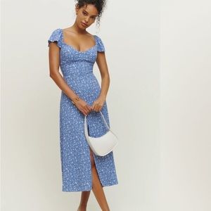 Reformation Baxley Dress in Blue Size 2